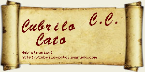 Čubrilo Ćato vizit kartica